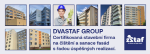 DVASTAF GROUP - Certifikovaná stavební firma na čištění a sanace fasád s řadou úspěšných realizací.